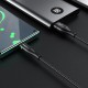 Кабель HOCO U93 USB to Type-C 3A, 1.2m, nylon, aluminum connectors, light indicator, Black (6931474732170)