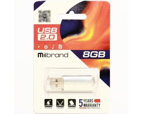 Флеш-накопичувач Mibrand USB 2.0 Cougar 8Gb Silver (MI2.0/CU8P1S) Флеш-накопичувач Mibrand USB 2.0 Cougar 8Gb Silver (MI2.0/CU8P1S)