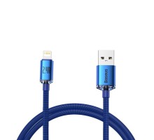 Кабель Baseus Crystal Shine Series Fast Charging Data Cable USB to iP 2.4A 1.2m Blue (CAJY000003)