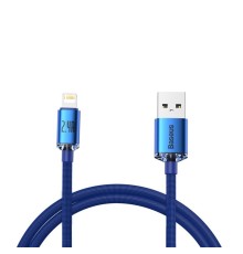 Кабель Baseus Crystal Shine Series Fast Charging Data Cable USB to iP 2.4A 1.2m Blue (CAJY000003)