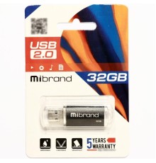 Флеш-накопичувач Mibrand USB 2.0 Cougar 32Gb Black (MI2.0/CU32P1B)