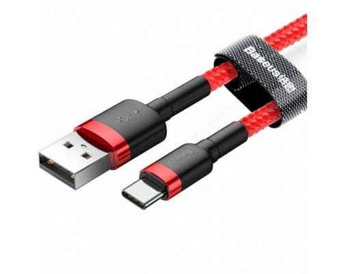Кабель Baseus Cafule Cable USB For Type-C 2A 3m Red+Red (CATKLF-U09) Кабель Baseus Cafule Cable USB For Type-C 2A 3m Red+Red (CATKLF-U09)
