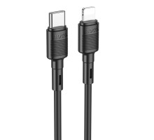 Кабель HOCO X83 Type-C to iP 20W, 1m, PVC, PVC connectors, Black (6931474770844)