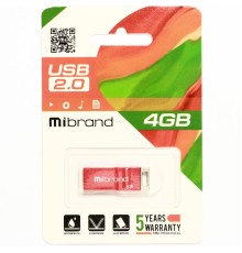 Флеш-накопичувач Mibrand USB 2.0 Chameleon 4Gb Red (MI2.0/CH4U6R)
