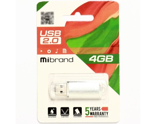 Флеш-накопичувач Mibrand USB 2.0 Cougar 4Gb Silver (MI2.0/CU4P1S) Флеш-накопичувач Mibrand USB 2.0 Cougar 4Gb Silver (MI2.0/CU4P1S)
