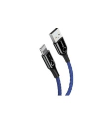 Кабель Baseus C-shaped Light Intelligent power-off Cable 2.4A 1M Blue (CALCD-03)