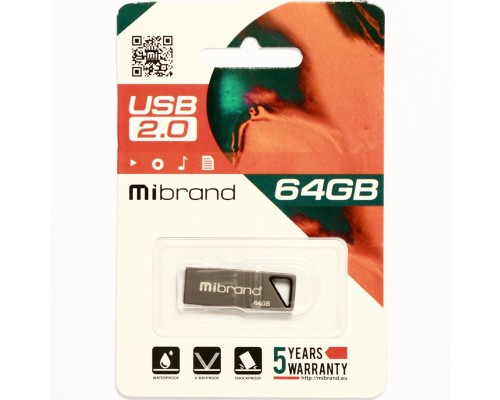 Флеш-накопичувач Mibrand USB 2.0 Stingray 64Gb Grey (MI2.0/ST64U5G) Флеш-накопичувач Mibrand USB 2.0 Stingray 64Gb Grey (MI2.0/ST64U5G)