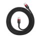 Кабель Baseus Cafule USB Cable Type-C-Type-C 3A 1m Red+Black (CATKLF-G91)