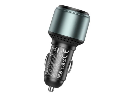 Автомобільний зарядний пристрій HOCO NZ9 Galloper 95W three-port(2C1A) car charger Black (6931474795113) Автомобільний зарядний пристрій HOCO NZ9 Galloper 95W three-port(2C1A) car charger Black (6931474795113)