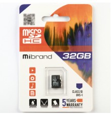 Карта пам'яті microSDHC (UHS-1) Mibrand 32Gb class 10 (MICDHU1/32GB)
