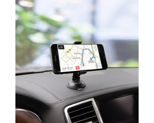 Тримач для мобільного HOCO CA40 Refined suction cup base in-car dashboard phone holder Black (6957531089223) Тримач для мобільного HOCO CA40 Refined suction cup base in-car dashboard phone holder Black (6957531089223)