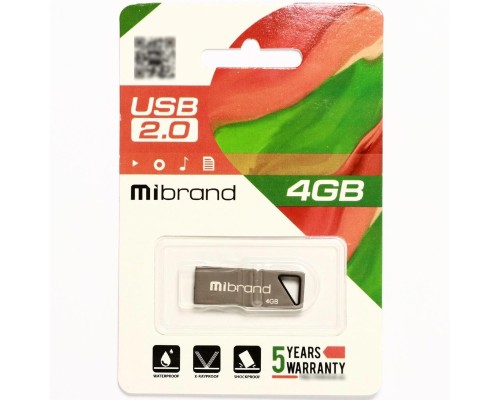 Флеш-накопичувач Mibrand USB 2.0 Stingray 4Gb Grey (MI2.0/ST4U5G) Флеш-накопичувач Mibrand USB 2.0 Stingray 4Gb Grey (MI2.0/ST4U5G)