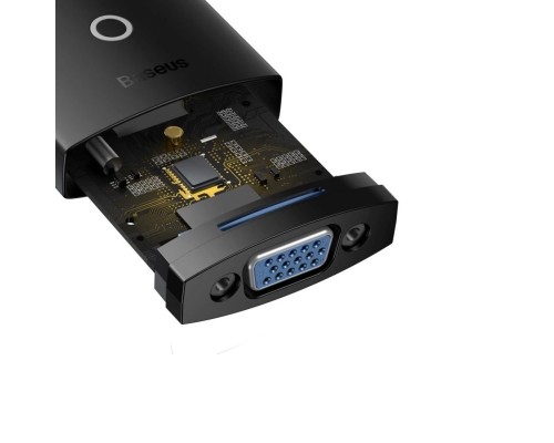 Перехідник Baseus Lite Series Adapter HDMI to VGA Black (WKQX010001) Перехідник Baseus Lite Series Adapter HDMI to VGA Black (WKQX010001)
