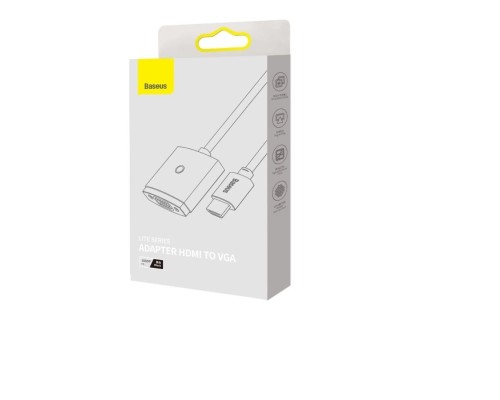 Перехідник Baseus Lite Series Adapter HDMI to VGA Black (WKQX010001) Перехідник Baseus Lite Series Adapter HDMI to VGA Black (WKQX010001)