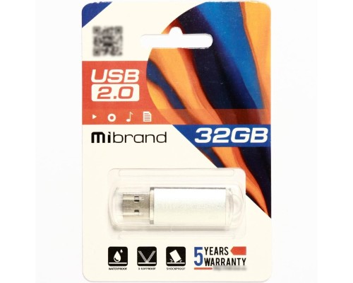 Флеш-накопичувач Mibrand USB 2.0 Cougar 32Gb Silver (MI2.0/CU32P1S) Флеш-накопичувач Mibrand USB 2.0 Cougar 32Gb Silver (MI2.0/CU32P1S)