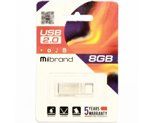 Флеш-накопичувач Mibrand USB 2.0 Shark 8Gb Silver (MI2.0/SH8U4S) Флеш-накопичувач Mibrand USB 2.0 Shark 8Gb Silver (MI2.0/SH8U4S)
