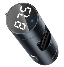 АЗП з FM-модулятором Baseus Energy Wireless MP3 Charger Dark grey (CCNLZ-0G)