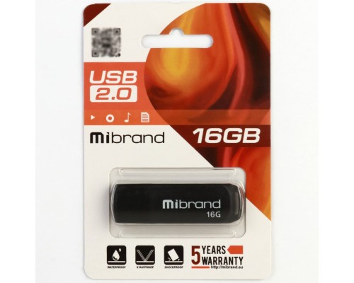 Флеш-накопичувач Mibrand USB 2.0 Mink 16Gb Black (MI2.0/MI16P4B) Флеш-накопичувач Mibrand USB 2.0 Mink 16Gb Black (MI2.0/MI16P4B)