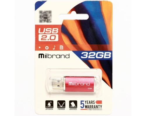 Флеш-накопичувач Mibrand USB 2.0 Cougar 32Gb Red (MI2.0/CU32P1R) Флеш-накопичувач Mibrand USB 2.0 Cougar 32Gb Red (MI2.0/CU32P1R)