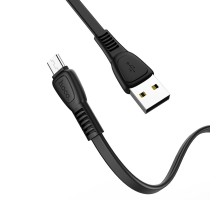 Кабель HOCO X40 USB to Micro 2.4A, 1m, TPE, TPE connectors, Black (6931474711670)