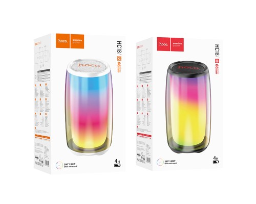 Портативна колонка HOCO HC18 Jumper colorful luminous BT speaker White (6931474795144) Портативна колонка HOCO HC18 Jumper colorful luminous BT speaker White (6931474795144)