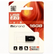 Флеш-накопичувач Mibrand USB 2.0 Scorpio 16Gb Black (MI2.0/SC16M3B)