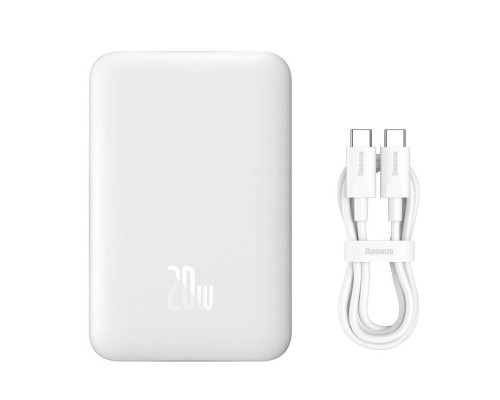 Зовнійшній акумулятор Baseus Magnetic Mini Wireless Fast Charge Power Bank 10000mAh 20W White (PPCX030002) Зовнійшній акумулятор Baseus Magnetic Mini Wireless Fast Charge Power Bank 10000mAh 20W White (PPCX030002)