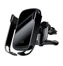 Тримач для мобiльного з БЗП Baseus Rock-solid Electric Holder Wireless Black (WXHW01-01)
