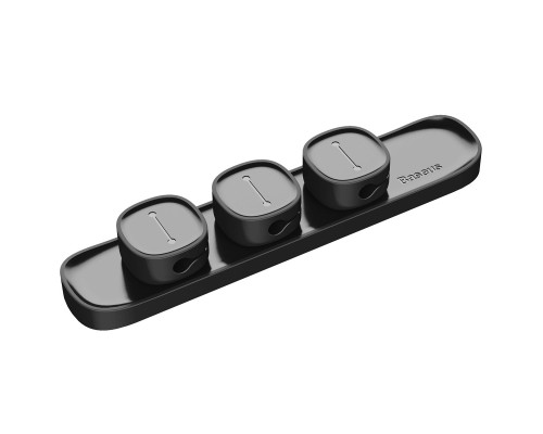 Тримач-затискач для кабелю магнітний Baseus Peas Cable Clip Black (ACWDJ-01) Тримач-затискач для кабелю магнітний Baseus Peas Cable Clip Black (ACWDJ-01)
