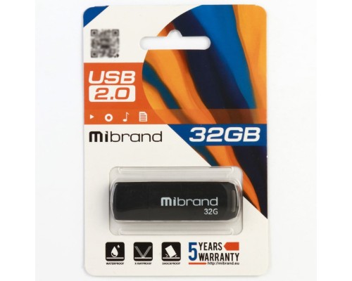 Флеш-накопичувач Mibrand USB 2.0 Mink 32Gb Black (MI2.0/MI32P4B) Флеш-накопичувач Mibrand USB 2.0 Mink 32Gb Black (MI2.0/MI32P4B)