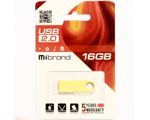 Флеш-накопичувач Mibrand USB 2.0 Puma 16Gb Gold (MI2.0/PU16U1G)
