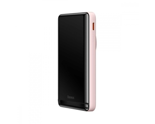 Зовнішній акумулятор Baseus Magnetic Bracket Wireless Fast Charge Power Bank 10000mAh 20W Pink (With cable Type-C to Type-C 60W(20V/3A) (PPCX000004) Зовнішній акумулятор Baseus Magnetic Bracket Wireless Fast Charge Power Bank 10000mAh 20W Pink (With cable Type-C to Type-C 60W(20V/3A) (PPCX000004)