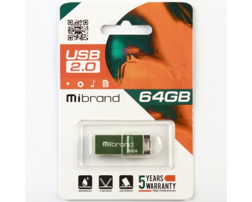 Флеш-накопичувач Mibrand USB 2.0 Chameleon 64Gb Light green (MI2.0/CH64U6LG) Флеш-накопичувач Mibrand USB 2.0 Chameleon 64Gb Light green (MI2.0/CH64U6LG)
