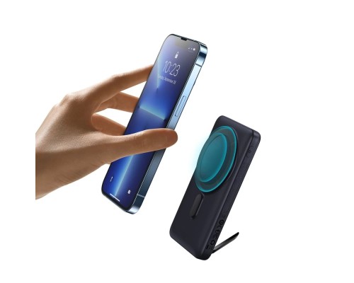 Зовнішній акумулятор Baseus Magnetic Bracket Wireless Fast Charge Power Bank 10000mAh 20W Blue (PPCX000203) Зовнішній акумулятор Baseus Magnetic Bracket Wireless Fast Charge Power Bank 10000mAh 20W Blue (PPCX000203)