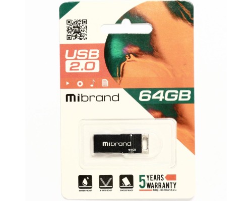 Флеш-накопичувач Mibrand USB 2.0 Chameleon 64Gb Black (MI2.0/CH64U6B)