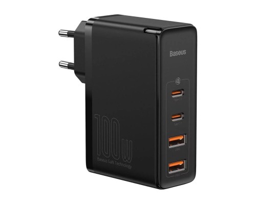 Мережевий зарядний пристрій Baseus GaN2 Pro Quick Charger 2C+2U 100W EU Black (CCGAN2P-L01) Мережевий зарядний пристрій Baseus GaN2 Pro Quick Charger 2C+2U 100W EU Black (CCGAN2P-L01)