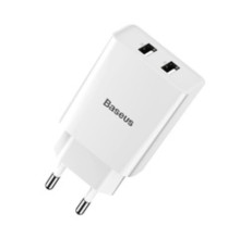 Мережевий зарядний пристрій Baseus Speed Mini Dual U Charger 10.5W White (CCFS-R02)