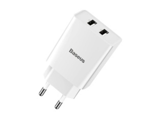 Мережевий зарядний пристрій Baseus Speed Mini Dual U Charger 10.5W White (CCFS-R02) Мережевий зарядний пристрій Baseus Speed Mini Dual U Charger 10.5W White (CCFS-R02)