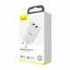 Мережевий зарядний пристрій Baseus Speed Mini Dual U Charger 10.5W White (CCFS-R02)