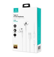 Навушники Usams SJ452 EP-41 Type-C In-ear Earphone 1.2m White (SJ452HS01)
