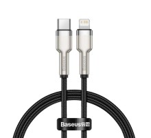 Кабель Baseus Cafule Series Metal Data Cable Type-C to iP PD 20W 1m Black (CATLJK-A01)