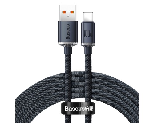 Кабель Baseus Crystal Shine Series Fast Charging Data Cable USB to Type-C 100W 2m Black (CAJY000501) Кабель Baseus Crystal Shine Series Fast Charging Data Cable USB to Type-C 100W 2m Black (CAJY000501)