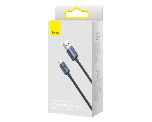 Кабель Baseus Crystal Shine Series Fast Charging Data Cable USB to Type-C 100W 2m Black (CAJY000501) Кабель Baseus Crystal Shine Series Fast Charging Data Cable USB to Type-C 100W 2m Black (CAJY000501)