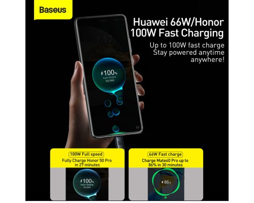Кабель Baseus Crystal Shine Series Fast Charging Data Cable USB to Type-C 100W 2m Black (CAJY000501) Кабель Baseus Crystal Shine Series Fast Charging Data Cable USB to Type-C 100W 2m Black (CAJY000501)