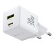 Мережевий зарядний пристрій Baseus Palm Fast Charger C+U 30W EU Moon White (with Baseus Mini White Cable USB-C to USB-C 60W (20V/3A) 1m Moon White) (P1011160A213-01)