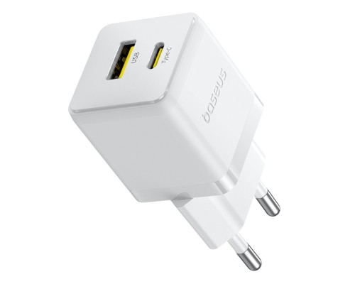 Мережевий зарядний пристрій Baseus Palm Fast Charger C+U 30W EU Moon White (with Baseus Mini White Cable USB-C to USB-C 60W (20V/3A) 1m Moon White) (P1011160A213-01) Мережевий зарядний пристрій Baseus Palm Fast Charger C+U 30W EU Moon White (with Baseus Mini White Cable USB-C to USB-C 60W (20V/3A) 1m Moon White) (P1011160A213-01)