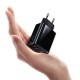 Мережевий зарядний пристрій Usams US-CC133 T40 18W QC3.0+PD Digital Display Fast Charger (EU) Black (CC133TC01)