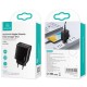 Мережевий зарядний пристрій Usams US-CC133 T40 18W QC3.0+PD Digital Display Fast Charger (EU) Black (CC133TC01)
