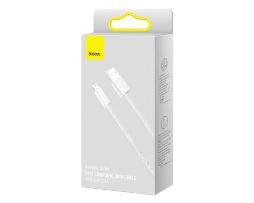 Кабель Baseus Dynamic Series Fast Charging Data Cable USB to iP 2.4A 1m White (CALD000402) Кабель Baseus Dynamic Series Fast Charging Data Cable USB to iP 2.4A 1m White (CALD000402)