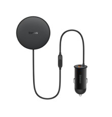 Тримач для мобiльного Baseus CW01 Magnetic Wireless Charging Car Mount 40W (Wireless Charging 15w+USB-A 25W) Black (SUCX040001)
